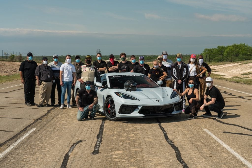 John Hennessey's tuned C8 Corvette hits 320km/h