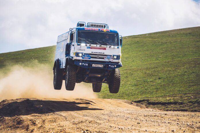 Red Bull Kamaz truck jumping