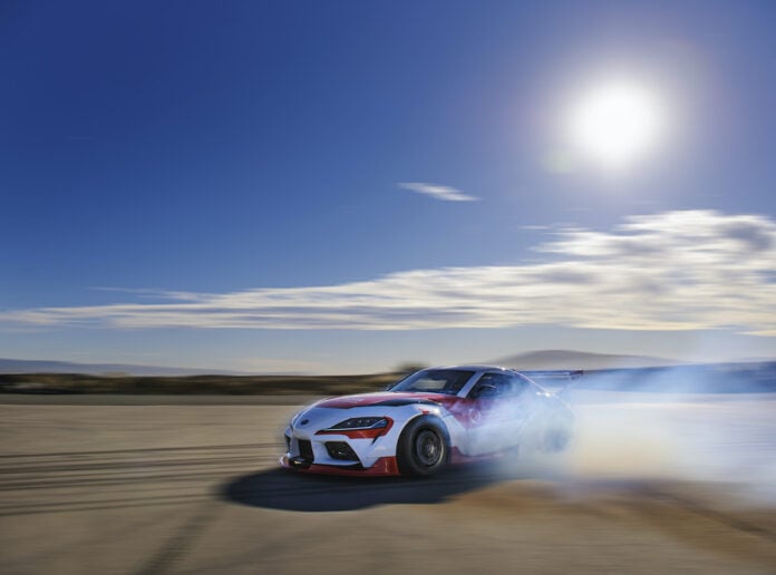 self-drifting Toyota Supra