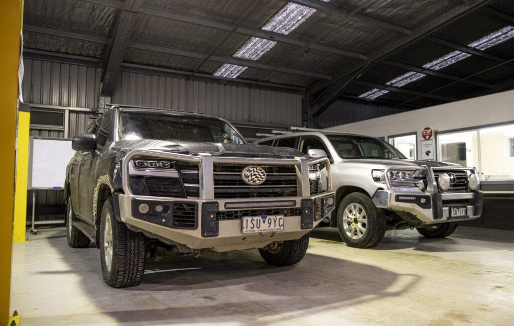 Toyota LandCruiser 300-Series prototype at the Australian Automotive Research Centre, where much of the development work took place