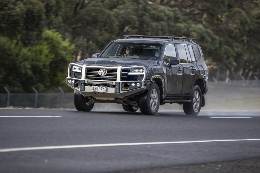 Toyota LandCruiser 300-Series prototype at the Australian Automotive Research Centre, where much of the development work took place