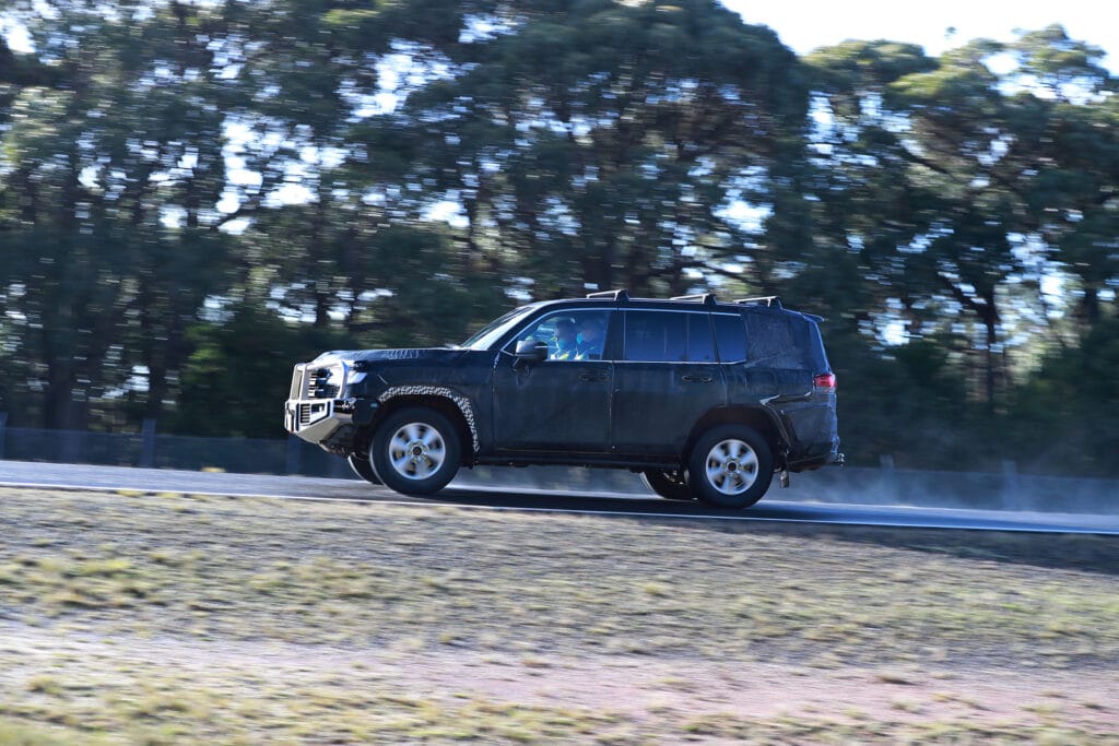 Toyota LandCruiser 300-Series prototype at the Australian Automotive Research Centre, where much of the development work took place