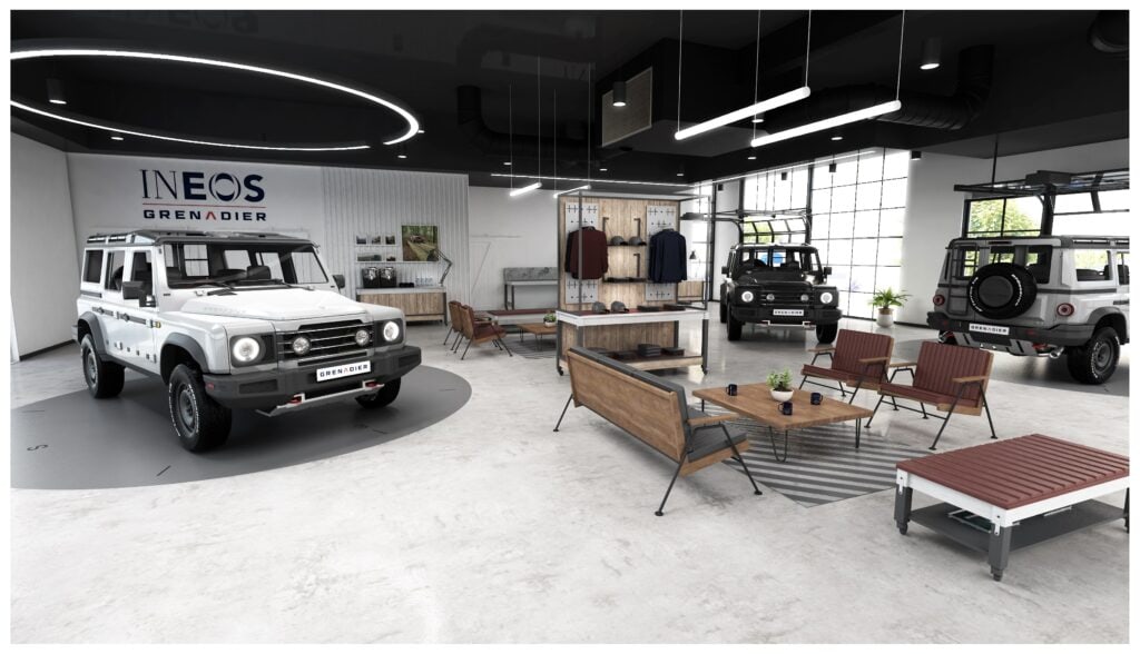 The Ineos Grenadier showroom concept